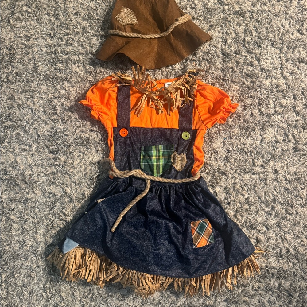 Kids Scarecrow Costume - Orange and Blue
